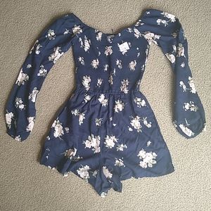 Hollister Navy Romper NWT Size XS